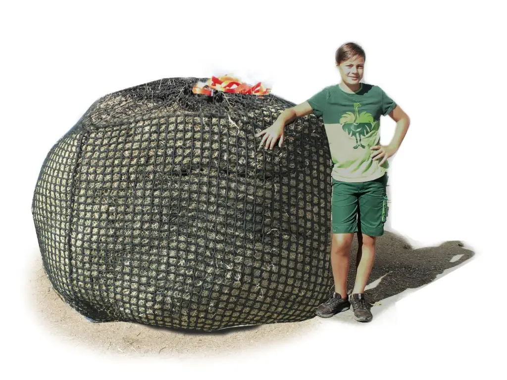 45mm XXL-Ultra-7mm-Profi-Rundballenheunetz Titan- UltraStark 7mm Gewebe - eXtraGroß 1,6x1,6x1,8m