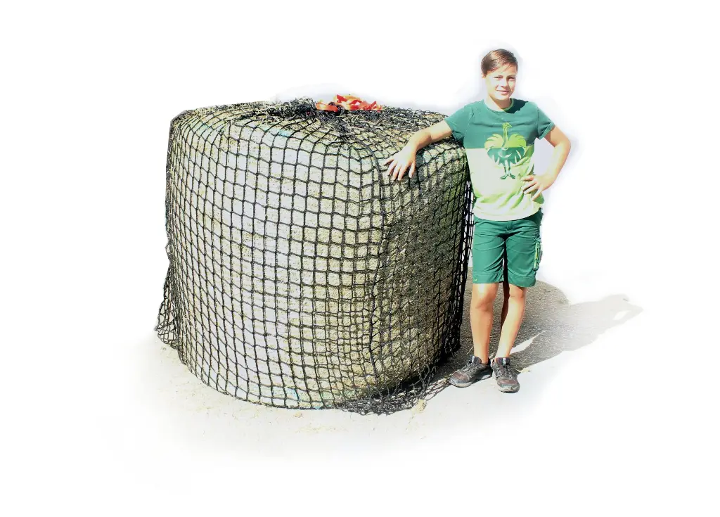 XXL-Profi-Rundballenheunetz Titan-ULTRA-7mm 60mm Masche - UltraStark 7mm Gewebe - eXtraGroß 1,6x1,6x1,8m