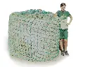80mm XXL Profi-Rundballenheunetz Titan - doppelt vernäht  - eXtraStark 6mm Gewebe - eXtraGroß 200cmØx180cm/h - bis190cm Rundballen