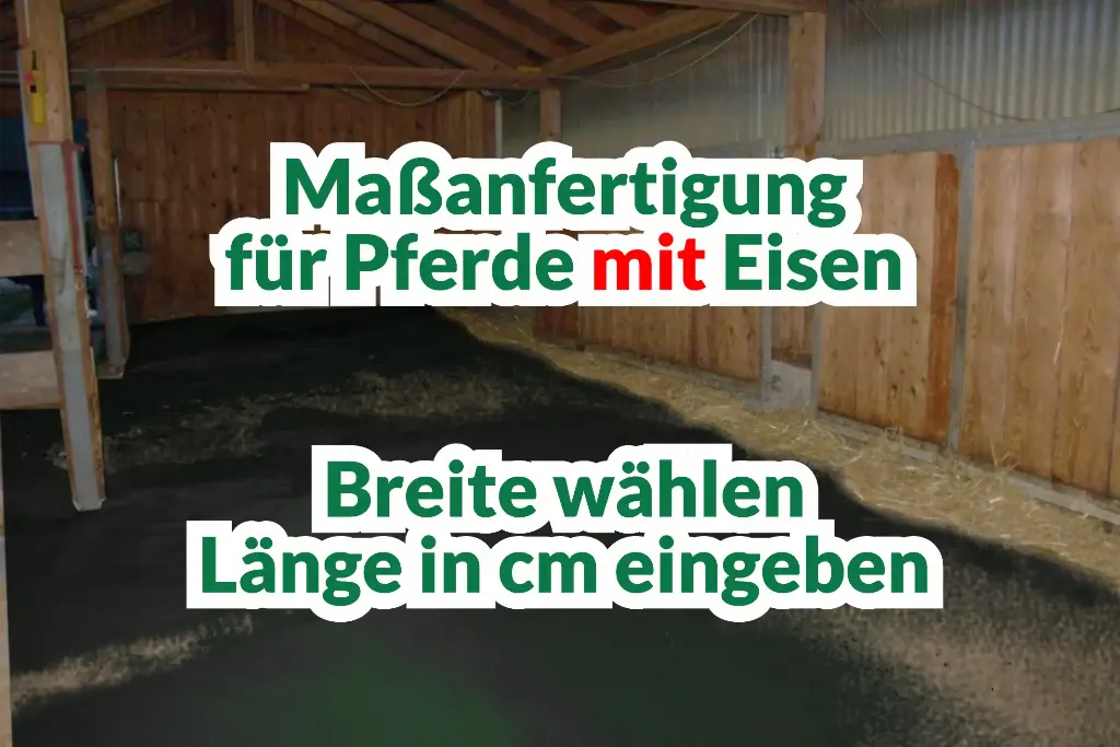 WieWiese *Soft-Comfort* SET (Deckbelag + Drainbelag + Softbag)  Länge ist Bestellmenge in cm * Breite wählen (Pferde mit Eisen) -Pferdebett selber bauen