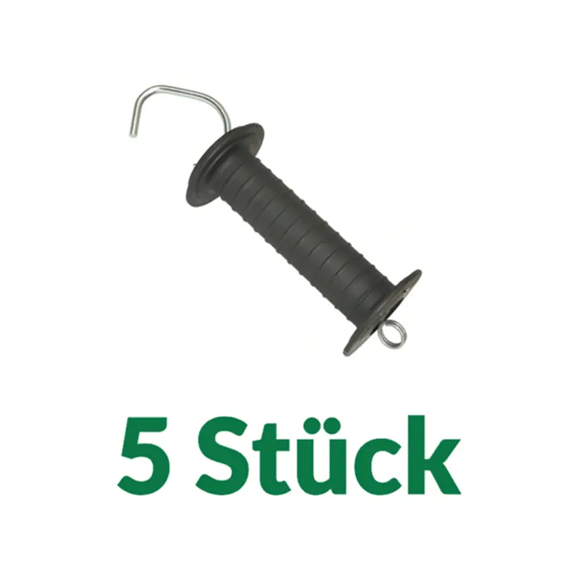 Torgriff "schwarz" mit Zugfeder 5 Stk