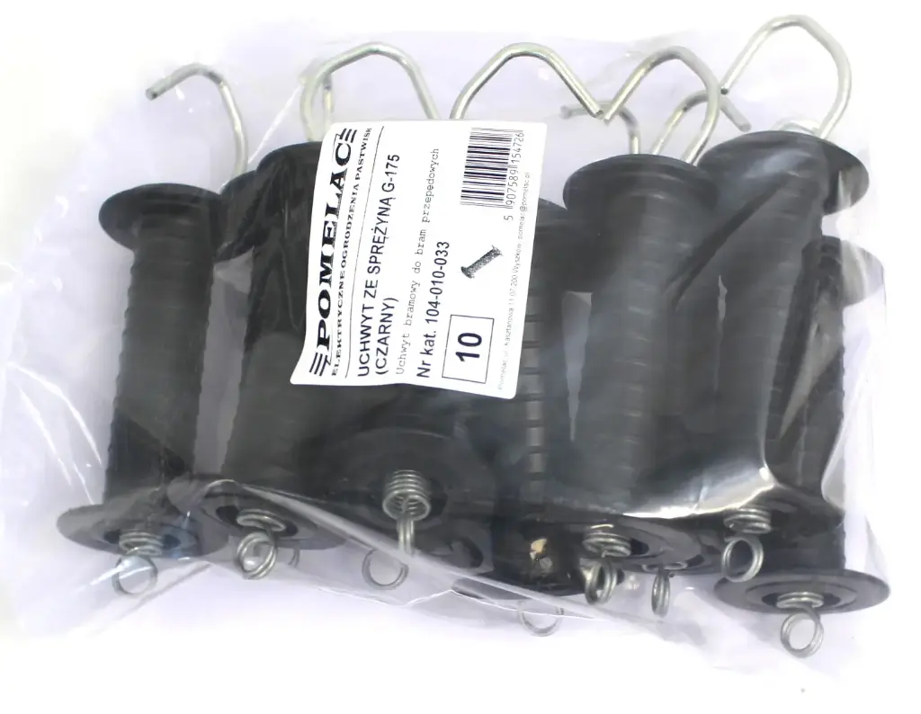 Torgriff "schwarz" mit Zugfeder 10 Stk Set