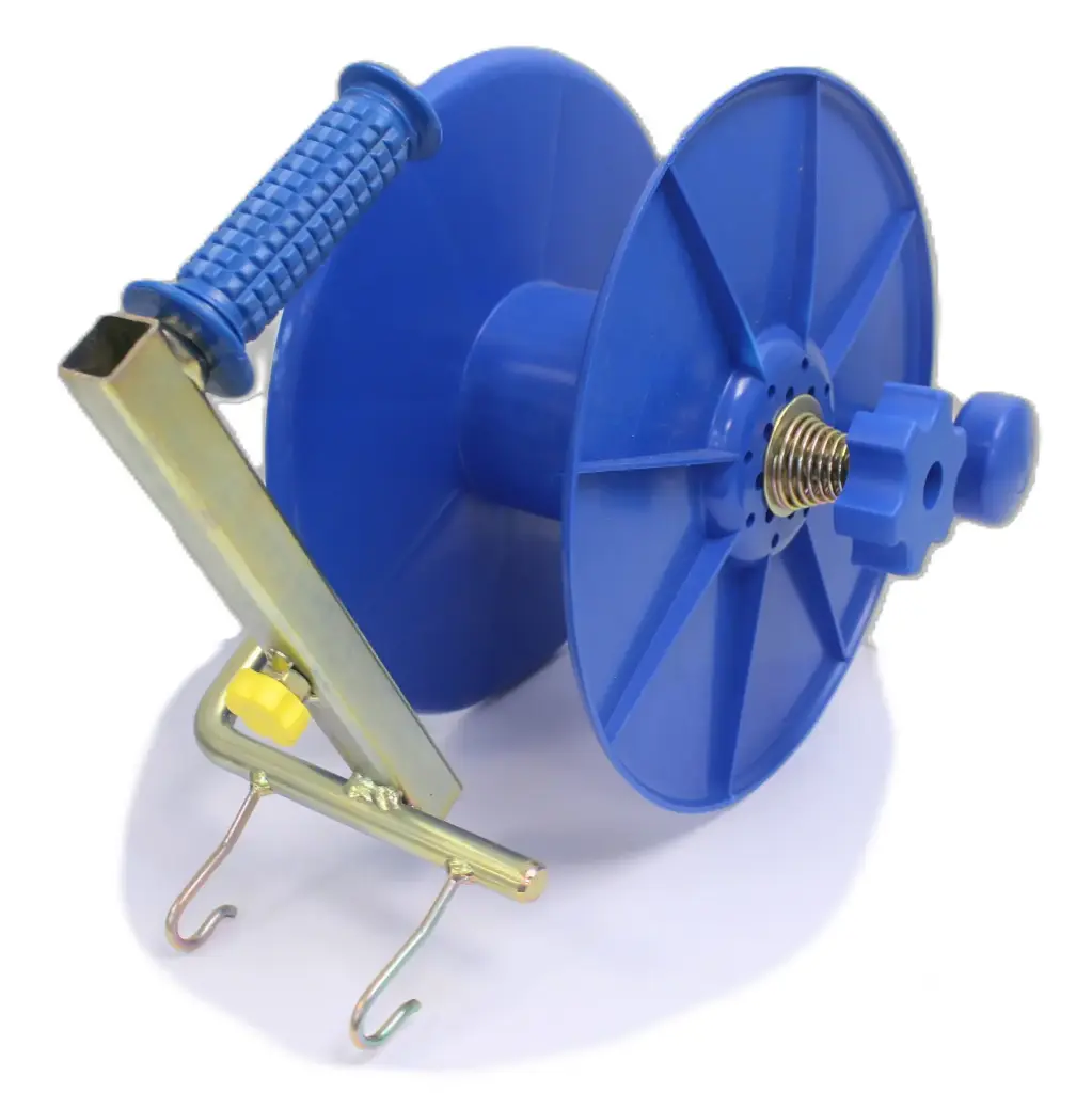 Haspel Griff mit Sperre und Bremse "blau" aus stabiler Kunststoff dm 30cm