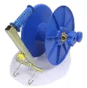 Haspel Griff mit Sperre und Bremse "blau" aus stabiler Kunststoff dm 30cm