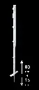1x Weidezaunpfahl 105 cm, 8 Ösen, weiß - "Feedwatcher 105"